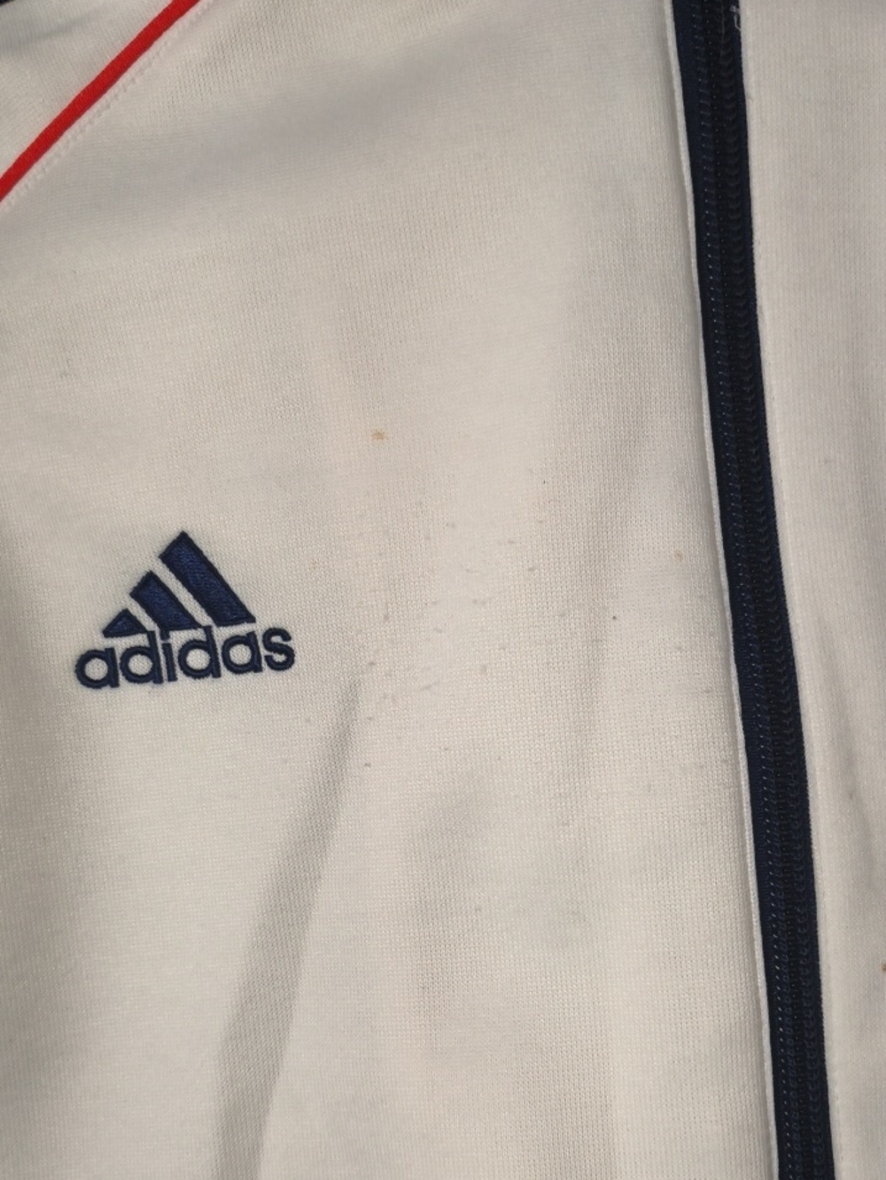 Vtg Adidas Team USA Track Jacket Full Zip Striped Pocket Athletic White+ Joggers - Picture 14 of 16
